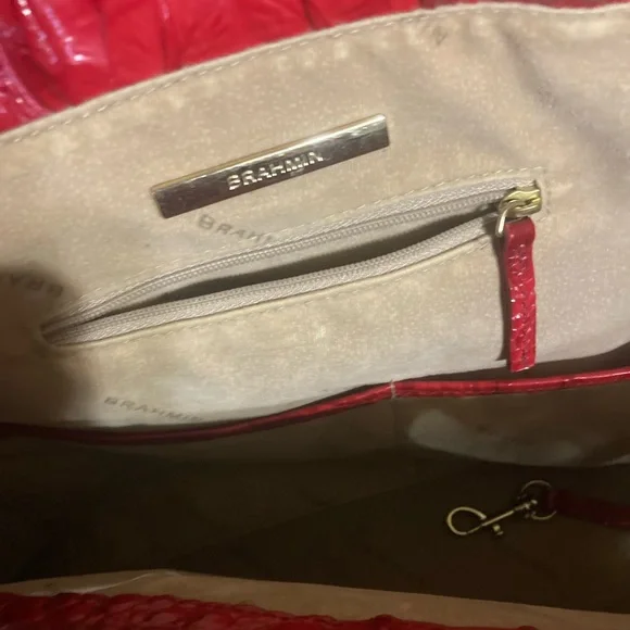 Reddish/maroon Brahmin Purse Tote Handbag - Picture 6 of 9